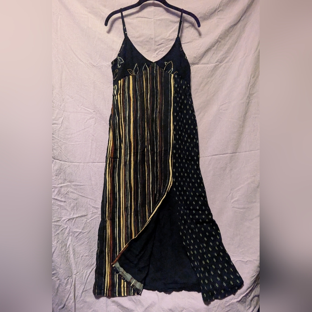 UO Ava High-Slit Midi Slip Dress
